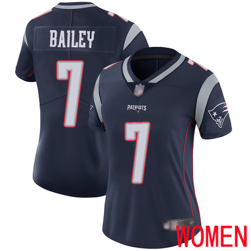 New England Patriots Football #7 Vapor Untouchable Limited Navy Blue Women Jake Bailey Home NFL Jersey->women nfl jersey->Women Jersey